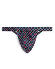 Load image into Gallery viewer, 2xist Sliq Micro 1 Y-back Thong Graphic Floral Pink Glo Md