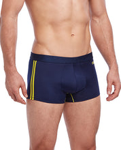 Load image into Gallery viewer, 2xist Military Stripe No Show Trunk Varsity Navy-yellow Md